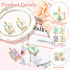4Pcs 4 Colors Brass Micro Pave Cubic Zirconia Locket Pendants KK-CJ0005-55-3