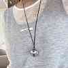 Alloy Pendant Black Waxed Cord Necklaces for Women WG8C0D7-03-2