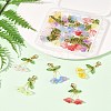 18Pcs 9 Colors Campanula Glass Pendant Decoration HJEW-FS00037-9