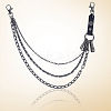 1Pc Alloy 3 Layer Chain Belts for Pants AJEW-GF0011-93C-7