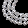 Electroplated Natural Agate Beads Strands G-B191-A07-6mm-20-3
