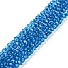 Faceted Rondelle Transparent Glass Beads Strands LS-EGLA-J134-4x3mm-B11-1