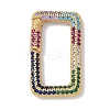 Rack Plating Brass Micro Pave Cubic Zirconia Sping Gate Rings KK-NH0002-16G-02-1