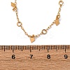304 Stainless Steel Rhombus Tassel Cable Chain Necklaces for Women NJEW-K255-42G-5
