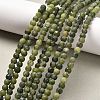 Round Frosted Natural TaiWan Jade Bead Strands LS-G-M248-4mm-02-1
