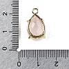 Natural Rose Quartz Faceted Pendants G-M431-16G-02-3