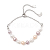 Natural Cultured Freshwater Pearl Slider Bracelets BJEW-JB13239-2
