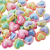 60Pcs 5 Colors Opaque Acrylic Beads OACR-FH0001-058-1
