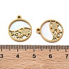 304 Stainless Steel & Natural Shell & Rhinestone Pendants SA-CBA49D2-06G-03-3