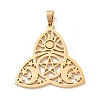 304 Stainless Steel Hollow Pendants LS-STAS-P313-04G-1