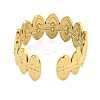 304 Stainless Steel Oval Open Cuff Ring for Women RJEW-S406-01G-03-3
