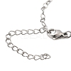 304 Stainless Steel Rhombus Link Chain Necklaces for Women Men NJEW-A054-02P-01-2