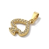 Ion Plating(IP) 304 Stainless Steel Micro Pave Cubic Zirconia Pendants STAS-Z107-04G-05-2