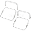 Aluminum Purse Making Kiss Clasp Locks U-Shaped Handles Frame Purse Replacements for DIY Sewing Craft Handles Accessories FIND-WH0290-83-1