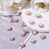   100PCS Pink Alloy Crystal Rhinestone Beads 11x6mm Large Hole European Beads for Jewelry Making CPDL-PH0001-09-4