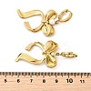 Bowknot 304 Stainless Steel Plstic Imitation Pearl Hoop Earrings for Women EJEW-U068-03G-5