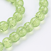 Spray Painted Crackle Glass Beads Strands CCG-Q001-6mm-11-3