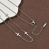 304 Stainless Steel Link Chain Necklaces for Women Men NJEW-K292-01G-P-3