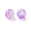 Transparent Crackle Acrylic Beads DACR-D300-01G-8mm-2