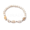 Synthetic Magnesite Beaded Stretch Bracelets for Women Men BJEW-TA00581-01-2