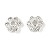 Brass Micro Pave Clear Cubic Zirconia Bead Caps KK-I719-07S-1