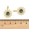 Brass Micro Pave Cubic Zirconia Pendants KK-I477-04G-3