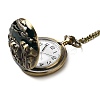 Alloy Glass Pendant Pocket Necklace WACH-S002-01AB-1
