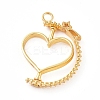 Alloy Open Back Bezel Pendants LS-X-PALLOY-WH0067-91G-2