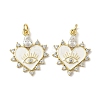 Brass Micro Pave Cubic Zirconia Pendants KK-P326-11G-01-1