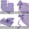 30Pack 6 Color Burlap Bags with Drawstring Gift Bags Jewelry Pouch for Wedding Party and DIY Craft ABAG-BC0001-01-5