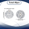 40Pcs Resin Rhinestone Beads RESI-SC0003-14C-2