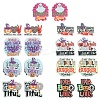 18Pcs 9 Styles Printed Acrylic Pendants OACR-FS0001-74-1