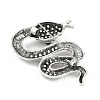 Snake Alloy Rhinestone Brooches for Backpack Clothes LS-JEWB-Z040-01C-AS-2