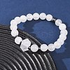 Natural Quartz Crystal Beaded Stretch Bracelet for Women BJEW-A145-01H-3