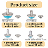144 Sets 16 Style Plastic Imitation Turquoise & Alloy Rivets FIND-GO0001-92-2