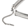 Non-Tarnish 304 Stainless Steel Flat Snake Chain Necklaces for Women NJEW-U049-01P-01-3