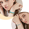 6Pcs 6 Style Alloy Flower Charm Bracelets Set BJEW-FI0001-79-6