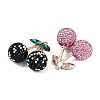 Alloy Clay Rhinestone Pendants RB-P038-01G-2