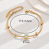 Vintage Luxurious Evil Eye Beaded Stainless Steel Bracelet Women Holiday Style QW9952-3-1