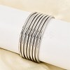 Non-Tarnish Fashion 304 Stainless Steel Buddhist Bangle Sets BJEW-L664-022A-P-6
