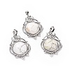 Natural Howlite Pendants G-P496-05P-19-1