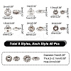  320Pcs 8 Style Tibetan Style Alloy Beads FIND-NB0003-77-2