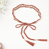 1Pc Cotton and Linen Flower Lace Tassel Waist Belly Belts AJEW-GF0012-32B-7