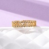 Brass Micro Pave Cubic Zirconia Finger Rings RJEW-C141-03G-2