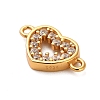 925 Sterling Silver Micro Pave Cubic Zirconia Connector Charms STER-U009-03G-02-2