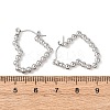 Non-Tarnish Heart 304 Stainless Steel Hoop Earrings for Women LS-STAS-A057-19P-3