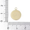 Synthetic Howlite Flat Round Charms STAS-L022-415G-01-3