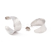 Non-Tarnish 304 Stainless Steel Chunky C-shape Stud Earrings EJEW-P198-12P-2