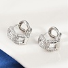 Brass Clear Cubic Zirconia Dangle Earrings EJEW-Q016-04P-5