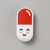 Cartoon Pill Capsule Food Grade Eco-Friendly Silicone Focal Beads SIL-SZC0005-04-1